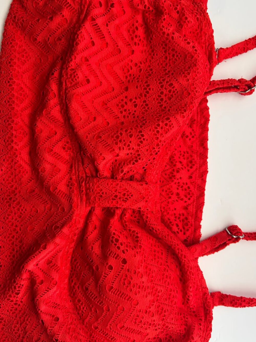 Catalina Sizzling Orange Lace Tankini Swim Skirt Set L/G 12-14 2-Piece - Picture 5 of 16
